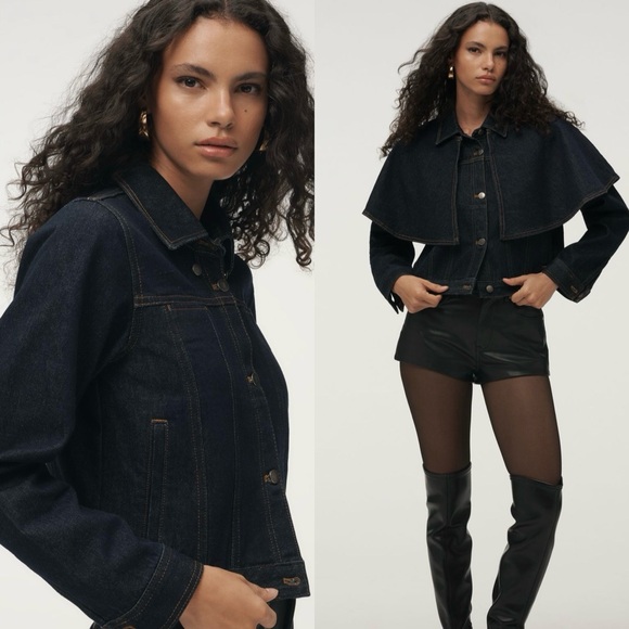 Anthropologie Jackets & Blazers - New Anthropologie Removable Capelet Denim Jacket Sz XS